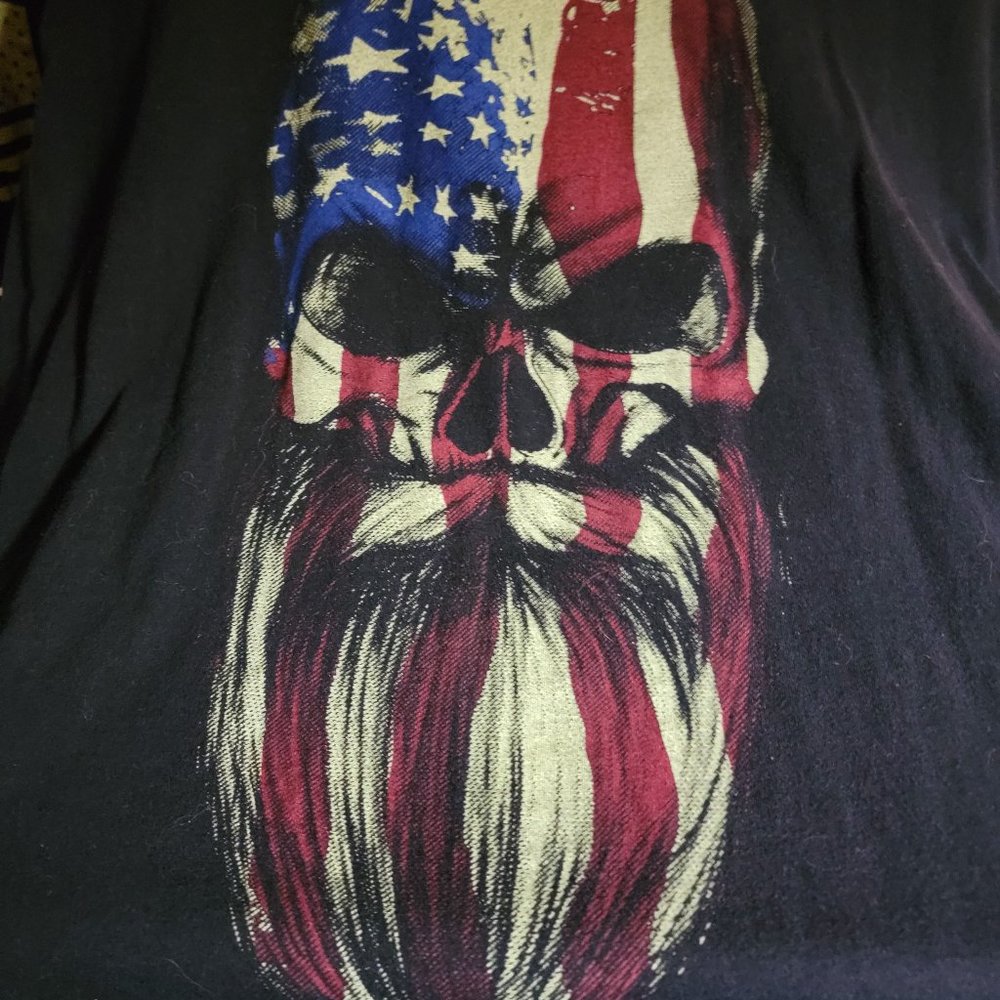 Grunt Style T-shirt Beard and Flag